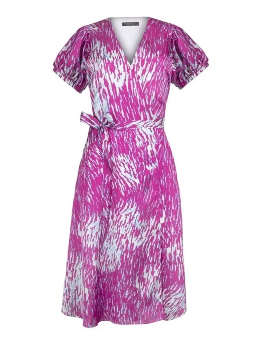 RACHEL RACHEL ROY Womens Pink Short Sleeve Midi Wrap Dress Size 0